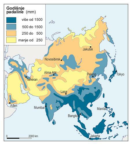 monsunska azija karta Azija | Proleksis enciklopedija monsunska azija karta